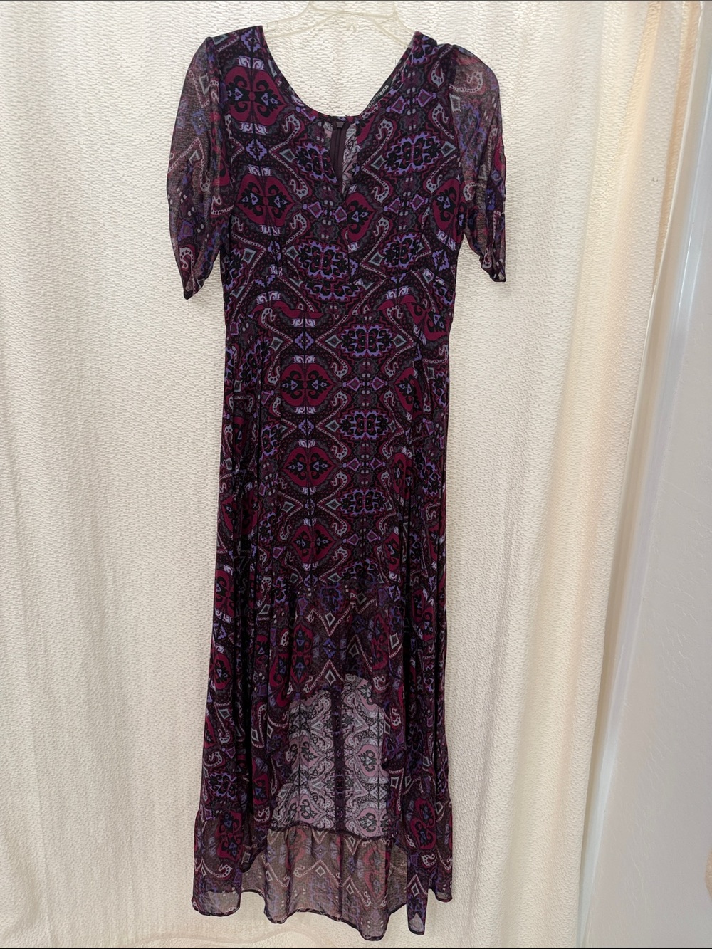 Express Purple Patterned Maxi Dress